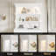 Elegant White Storage Cabinet With LED Lighting & 4-Drawer Dresser