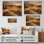 «Countryside Golden Harvest Fields IV - Art mural en bois campagne - sur bois de pin naturel-1941219557