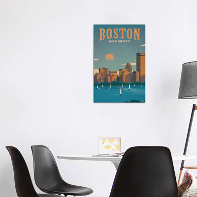 «Boston» par IdeaStorm Studios - reproduction d'art graphique à cadre flottant