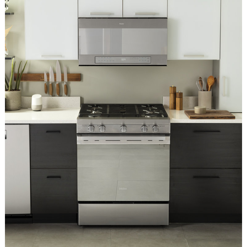 Haier Smart 30" 5.6 Cubic Feet Slide-In Range, Stainless Steel