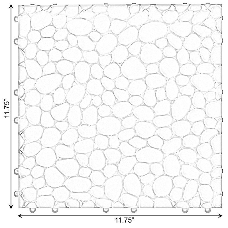 Gray 12" x 12" Interlocking Plastic Garden Pathway Tiles