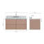   Ensemble de meuble-lavabo mural rectangulaire simple de 43 po avec comptoir en marbre de Carrare et ensembles de 43 po Ensuko-1084644070-1084644071