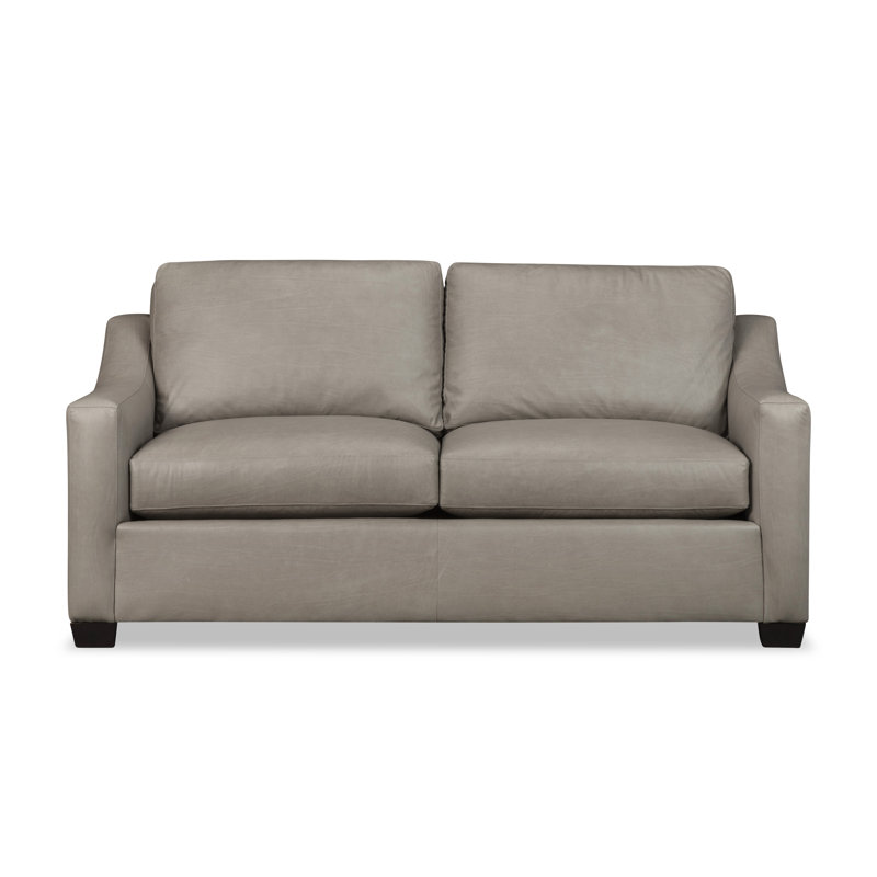 Canapé en cuir véritable 78 po Cranbrook, Cuir véritable Nantucket Stone