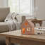 Townhouse Ceramic Tealight Holder - Hand-Finished Candle Lantern with Cut-Out Windows Starry Roof Tabletop Décor