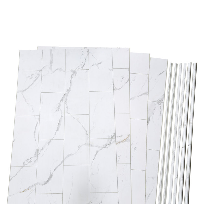 Carrara Marble 32" x 60" x 78" Vinyl Shower Surround Kit