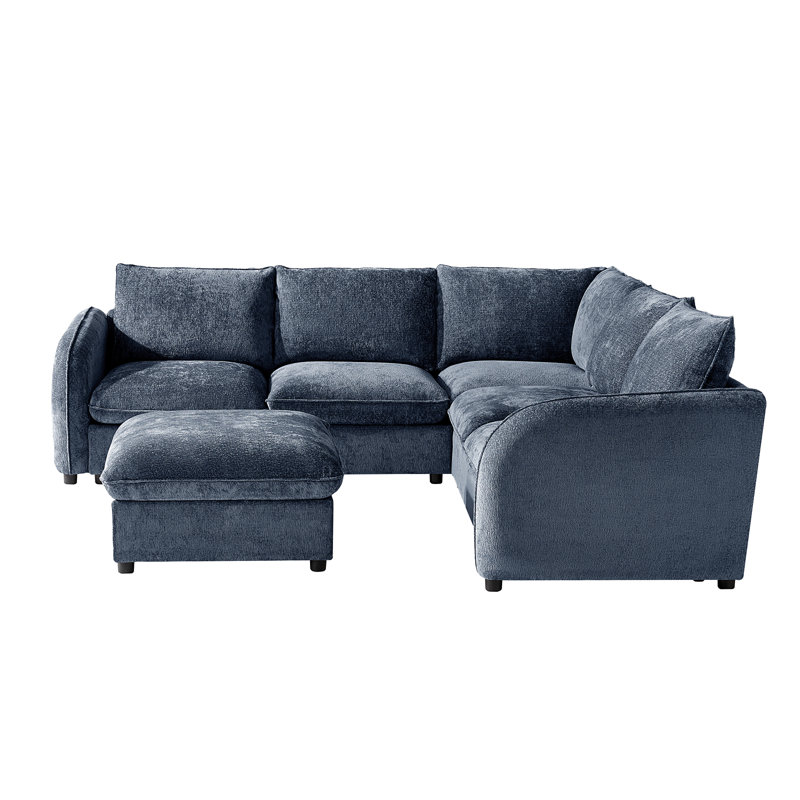 Canapé modulaire moderne avec rangement Terencio, Marine