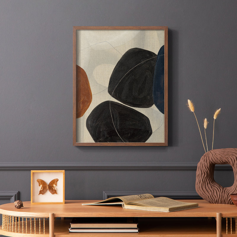 Gravity I, reproduction encadrée - bois massif, H 14 po x l 11 po, Brun