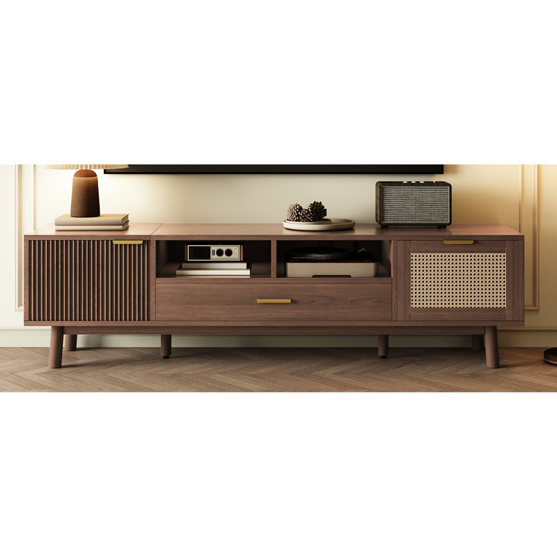 TV Stand For 75" Tvs, TV Cabinet With Soft-Closing Door, Modern TV Consoles For Living Room