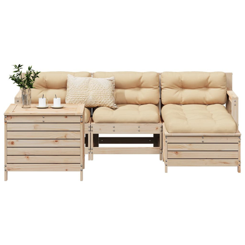 Adrianne 62cm Wide Rectangle Patio Sofa, Natural, Beige