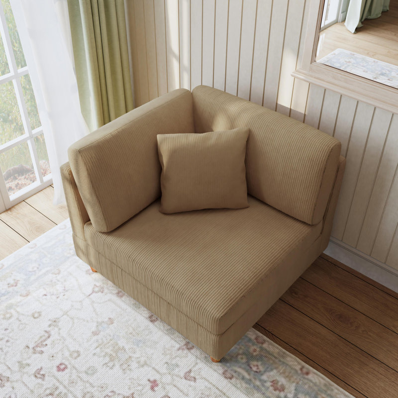 Upholstered Accent Chair, Camel