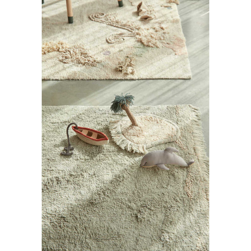 Tapis rectangulaire en coton tissé à la main Sea Wonders