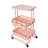3-Tier Utility Rolling Cart with Wheels & 3 Hanging Baskets-55599905