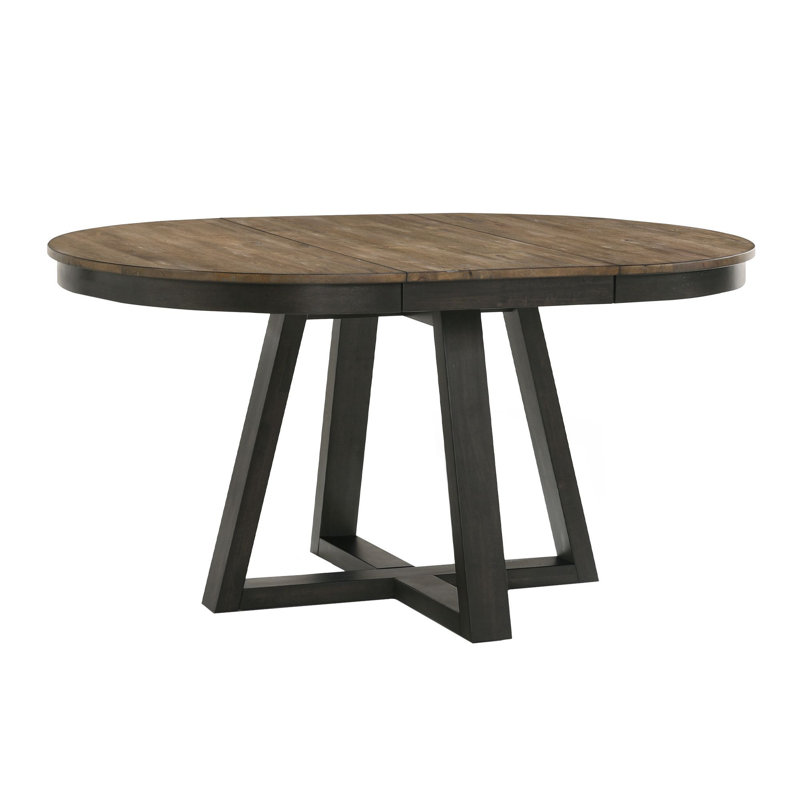 Rabee Extendable Oval Solid Wood Dining Table, 30"