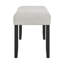 Banc de salle à manger rembourré gris clair 1pc