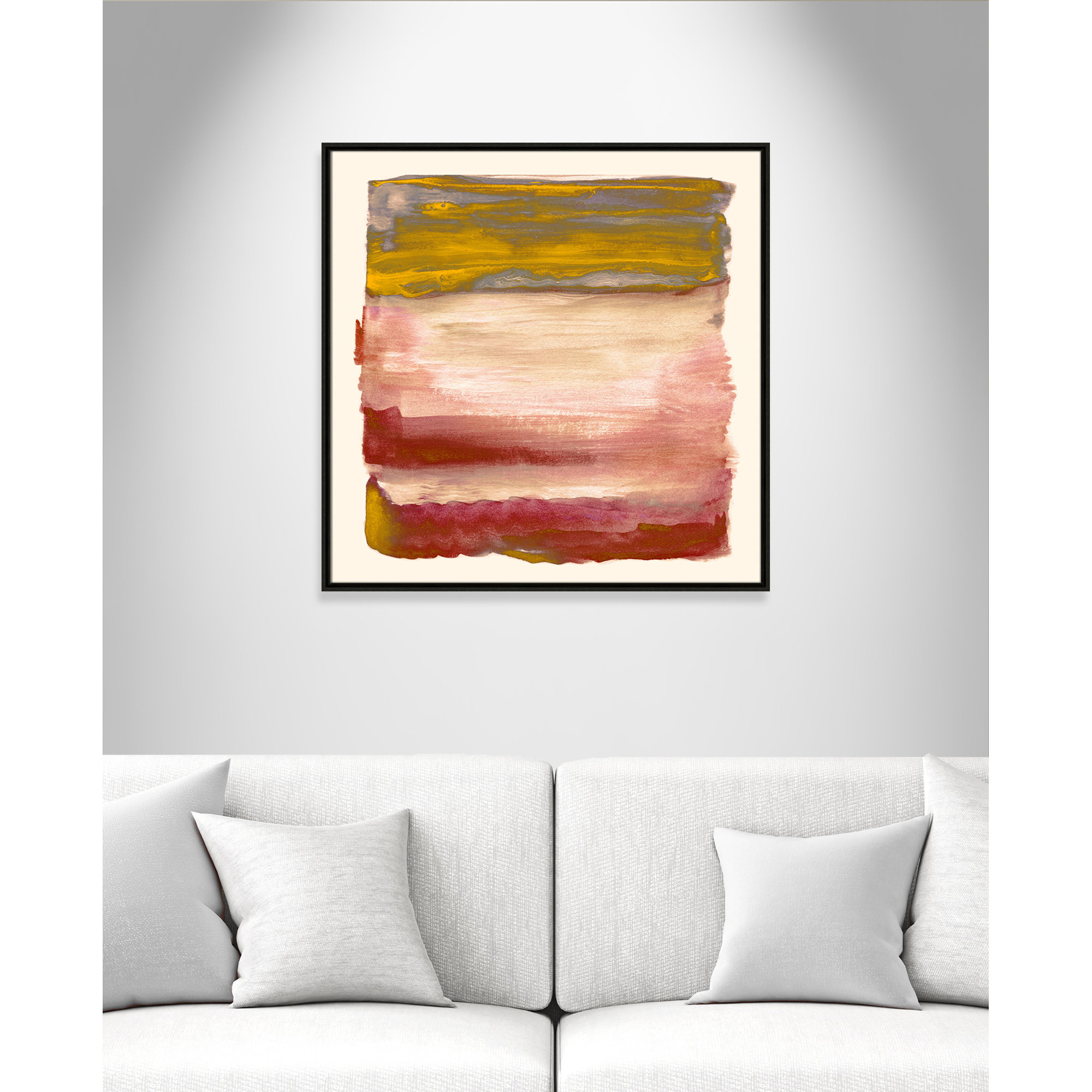 Yellow Sky I Print by Nan, 31.5" H x 31.5" W, Espresso