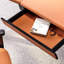 Bureau d'écriture en bois manufacturé orange avec 1 tiroir-1535307215