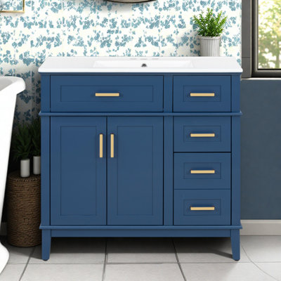 36" Bathroom Vanity with Sink and Drawers