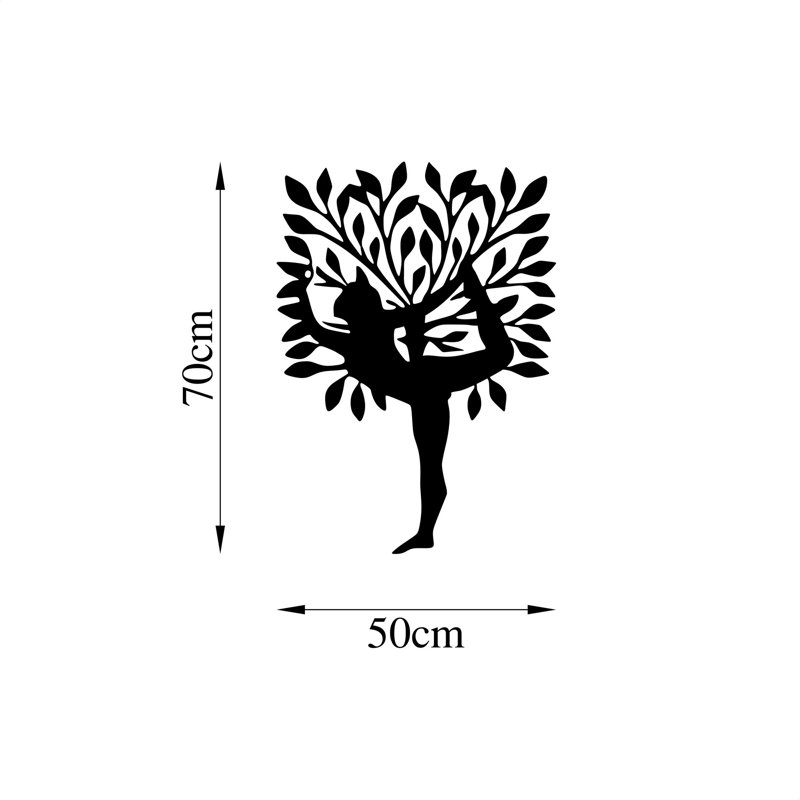 Elegant Decorative Metal Wall Accessory, Black, 19.7 x 27.6 inches | 100% Metal Construction, Thickness: 0.06 inches | Perfect for Home Decor, Living Room, & Office Spaces, Durable & Stylish Design