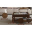 Table basse à plateau relevable cannelé 31,5 po avec rangement ouvert et caché, mécanisme de levage hydraulique, pieds en bois massif rétro-1404043057