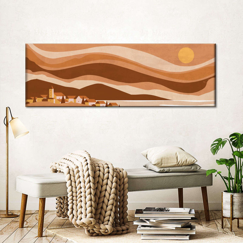 Boho Sunset, reproduction sur toile, H 14 po x l 42 po x P 1,25 po
