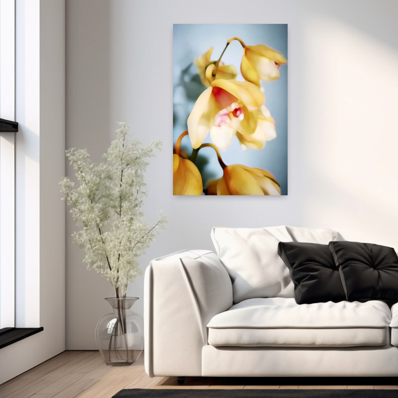 Contemporary Art Elegant Abstract Orchid Nature Tropical Wall Art by Angelo Cerantola - Wrapped Canvas Print