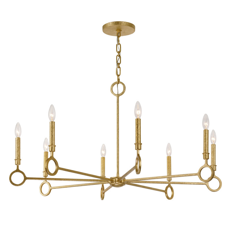 Noah 8-Light Chandelier in Gold Armory by Breegan Jane