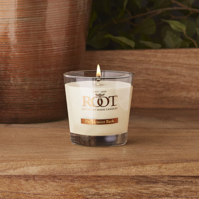Bougie parfumée à l'écorce de menthe poivrée