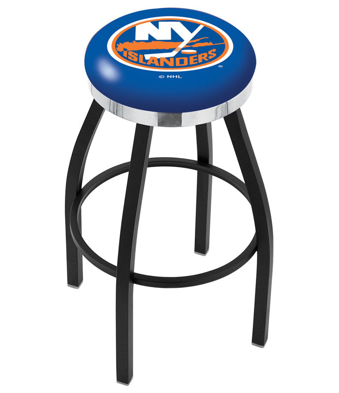 Tabouret de bar pivotant de 30 po NCAA, Chrome, New York Islanders