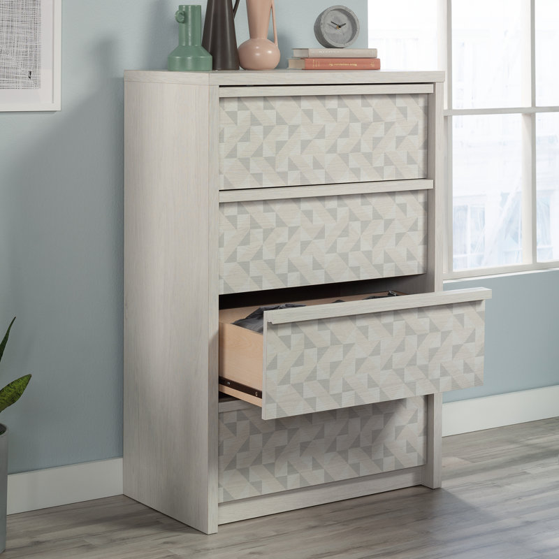Commode 4 tiroirs l 31,1 po Posner, Chêne glacier