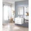 Meuble-lavabo mural de 24 pouces avec tiroirs doubles, système de fermeture en douceur, lavabo en céramique et structure en aluminium - Créez un espace de salle de bain moderne et minimaliste-126528643-126528645