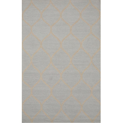 Hand Tufted Wool Area Rug in Gray