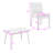 5Pcs Dining Table Set with Rectangular Table and 4 Upholstered Chairs-1779222864