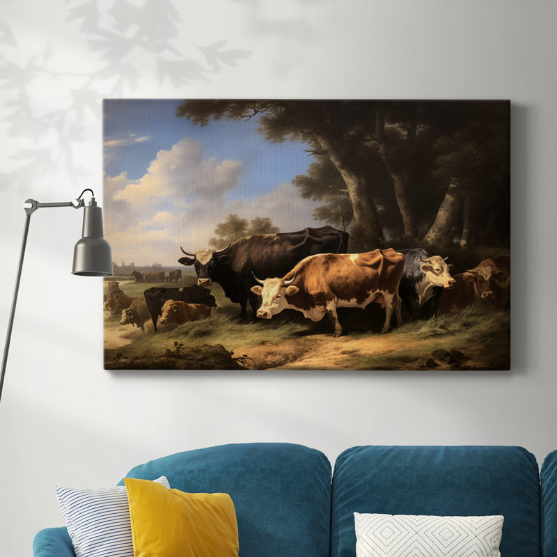 ANIMAL LII - Toile tendue avec châssis Premium - Prêt à être accroché, H 24 po x l 36 po