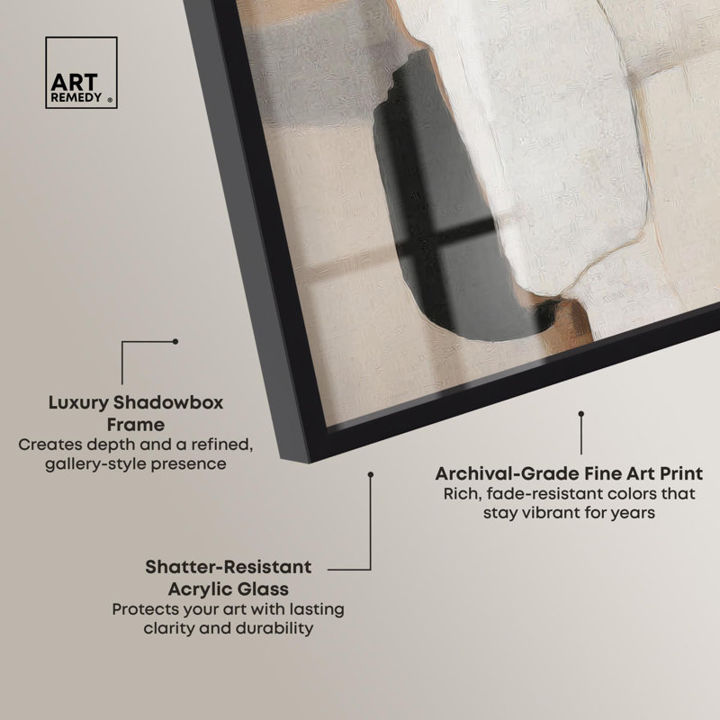 «Antique Wall III Modern Decor Shadowbox» par Art Remedy, H 16 po x l 11 po, Noir