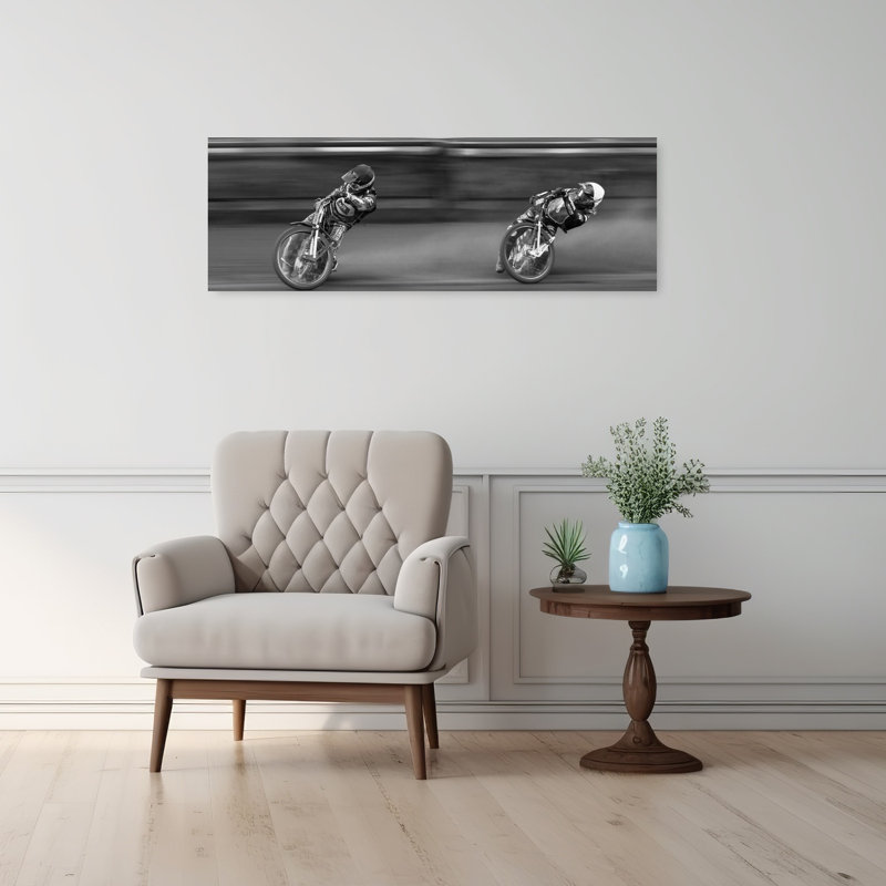 Art mural contemporain Speedway Race Action, H 12 po x l 36 po