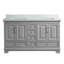 Meuble-lavabo double 60 po avec pierre artificielle