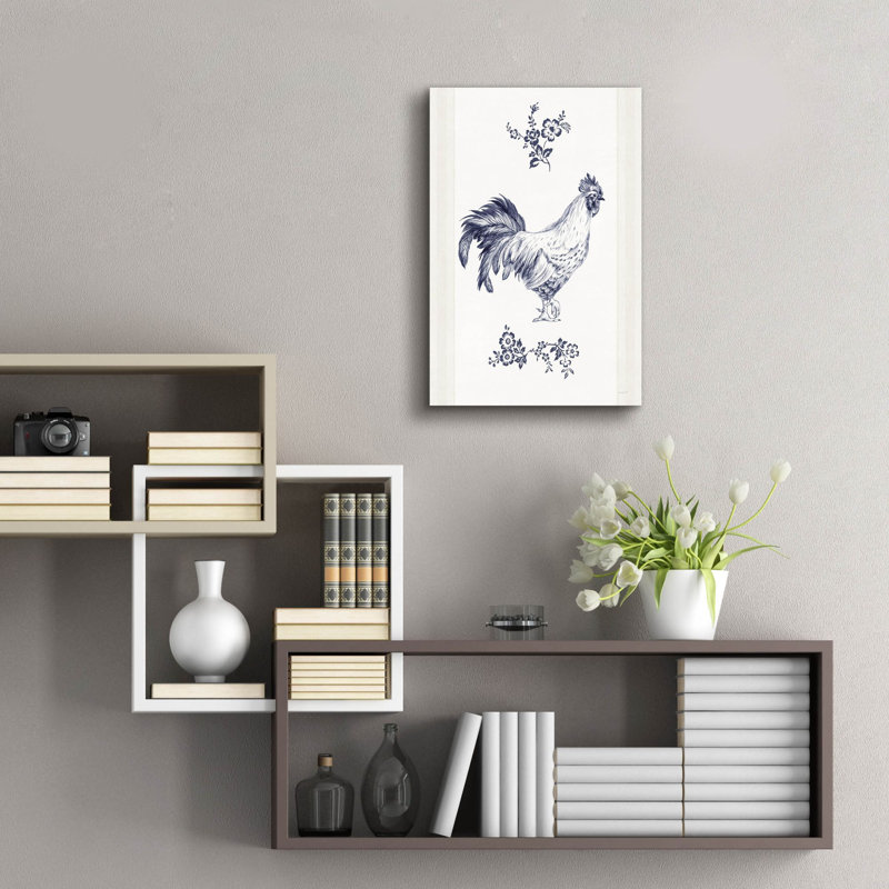 «Summer Chickens 1» par Danhui Nai, art mural en verre acrylique, H 24 po x l 16 po