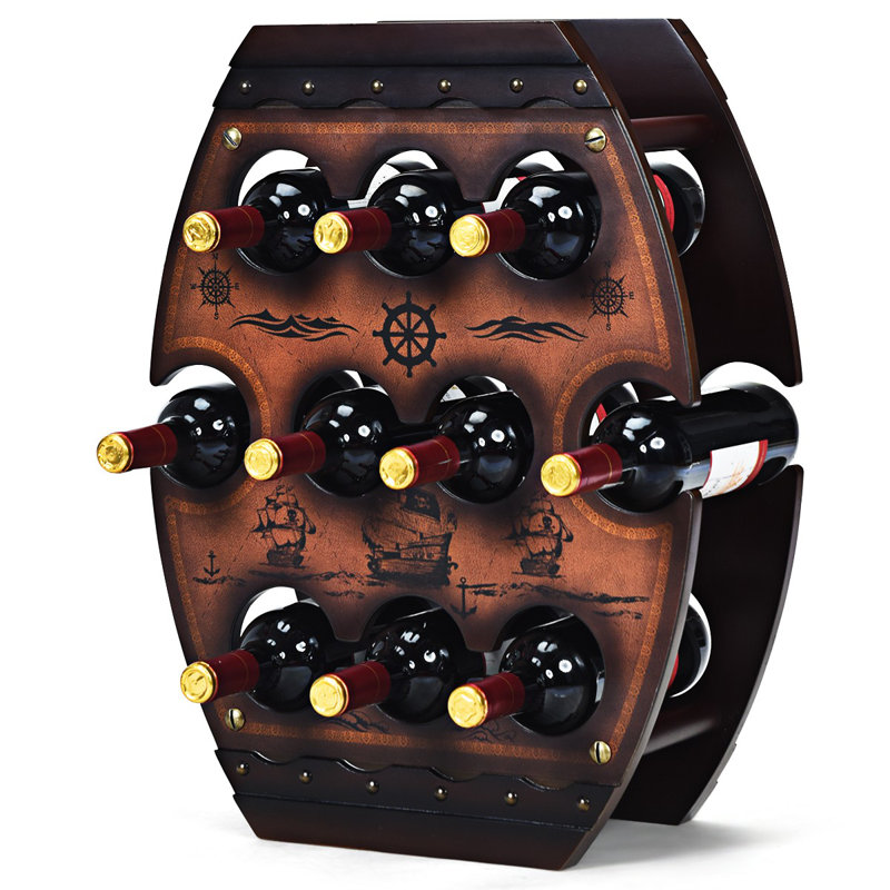 Cecily Wine Bottle Rack in Brown