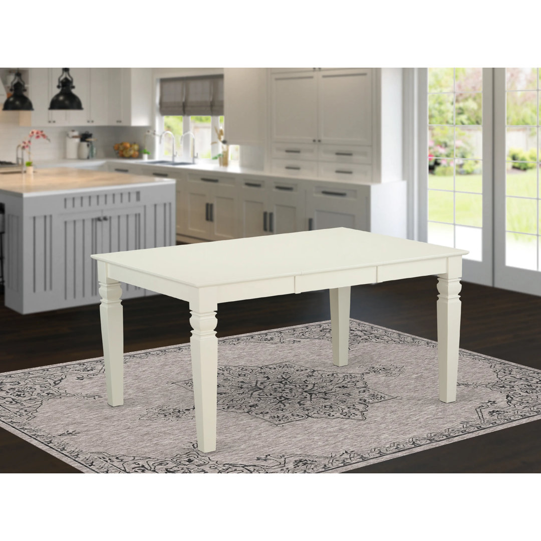 Benni Extendable Solid Wood Dining Table Alcott Hill® Top 