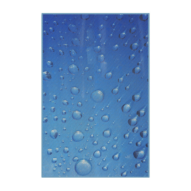 Tapis de zone bleue à motifs, Rectangle 2 pi x 5 pi