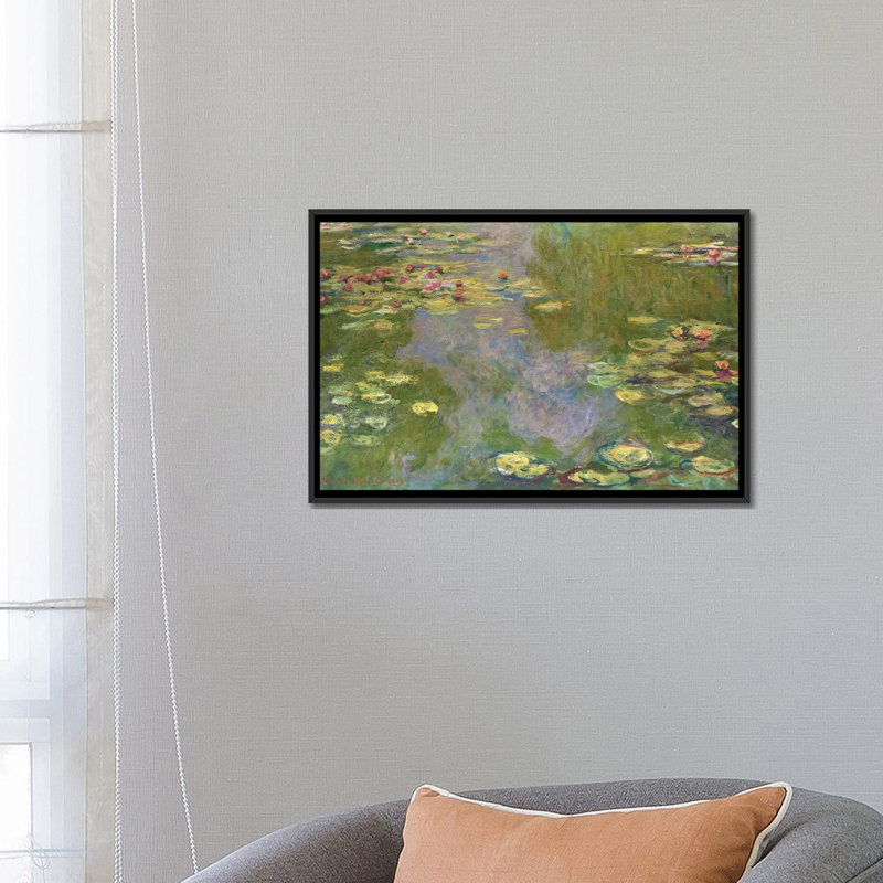 «Water Lilies, 1919», reproduction par Claude Monet sur toile tendue, H 18 po x l 26 po x P 1,5 po, Pas de tapis