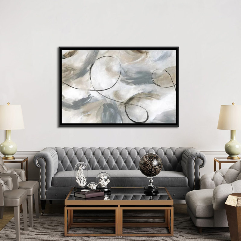 " Staccato " by Nan, 40" H x 60" W x 1.5" D, Black Framed Canvas