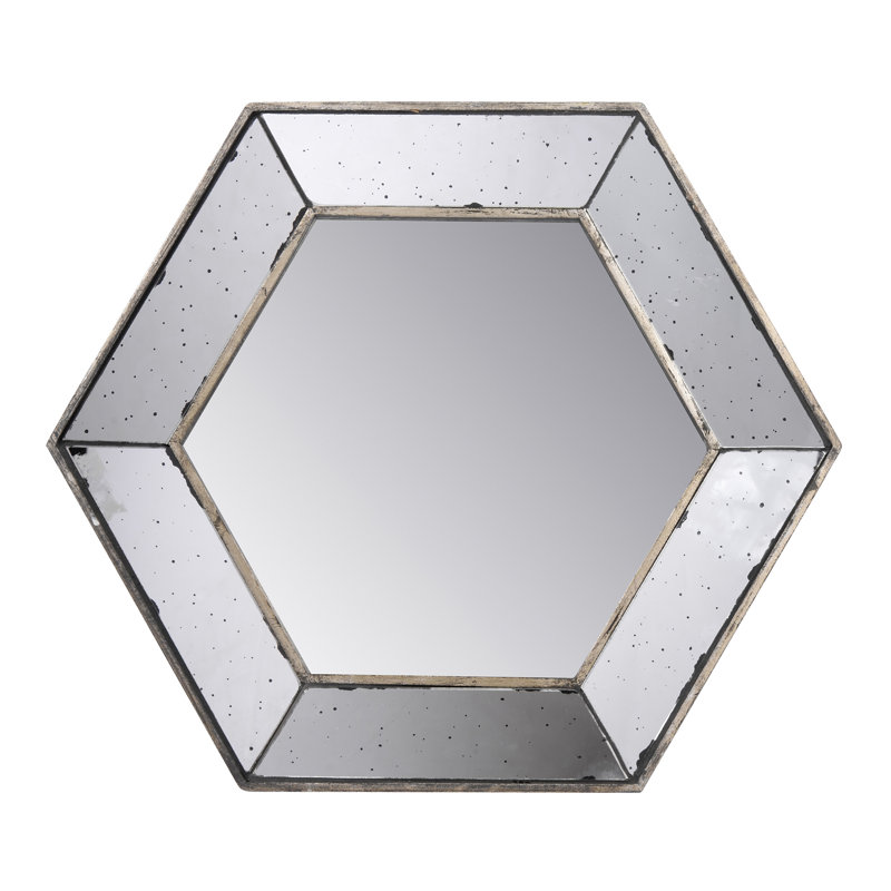 Miroir mural 21 po x 18 po Hexagon