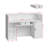 Reception Desk with LED Lights, Counter Table for Checkout, Lobby, Salon, Retail, Store, Clinic, and Office