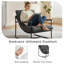 Chaise d'appoint moderne en velours côtelé avec structure en métal-1172803937