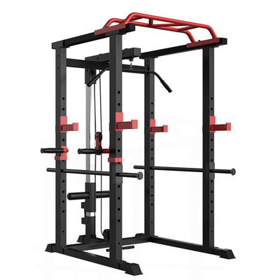 Multi-Functional Power Cage,Home Adjustable Pullup Squat Rack 1000Lbs Capacity Comprehensive Fitness Barbell Rack