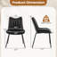Ensemble de 4 chaises de salle à manger modernes Mid-Century, chaises d'appoint rembourrées en similicuir avec pieds en métal, noir-320993312-320993316