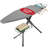 Extra Wide Full Size Ironing Board 57" L X18 W, Multifunctional Sturdy Ironing Board With Iron Rest, Foldable Adjustable Iron Board With Heat Resistant Cover, Enhanced Stability, Black Grey.