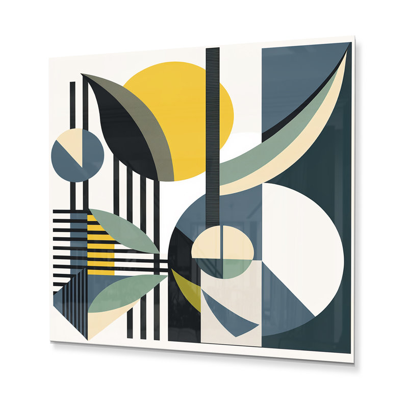 Graphisme rétro Mid-Century I - impression sans cadre sur métal, H 36 po x l 36 po x P 1 po