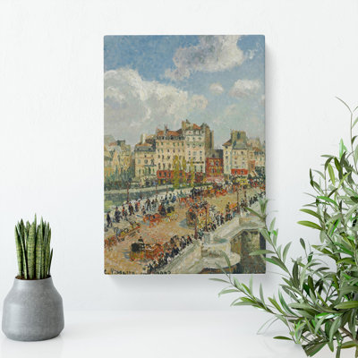 The Pont Neuf by Camille Pissarro - Wrapped Canvas Painting